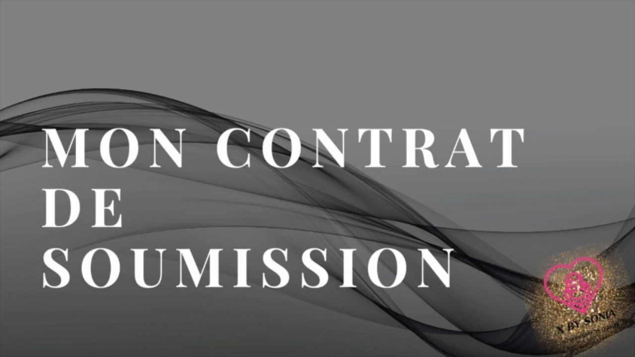 JE SIGNE MON CONTRAT DE SOUMISSION