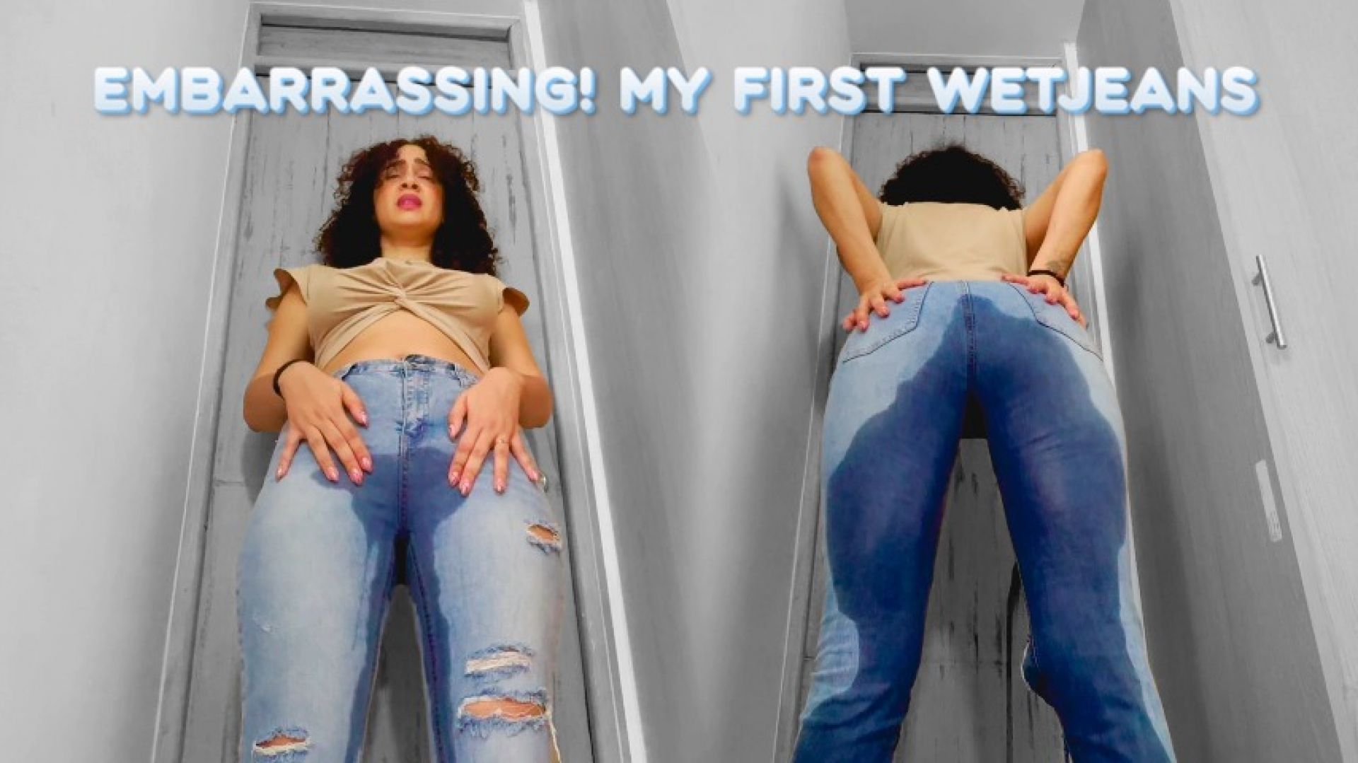 Embarrassing! my first wet jeans