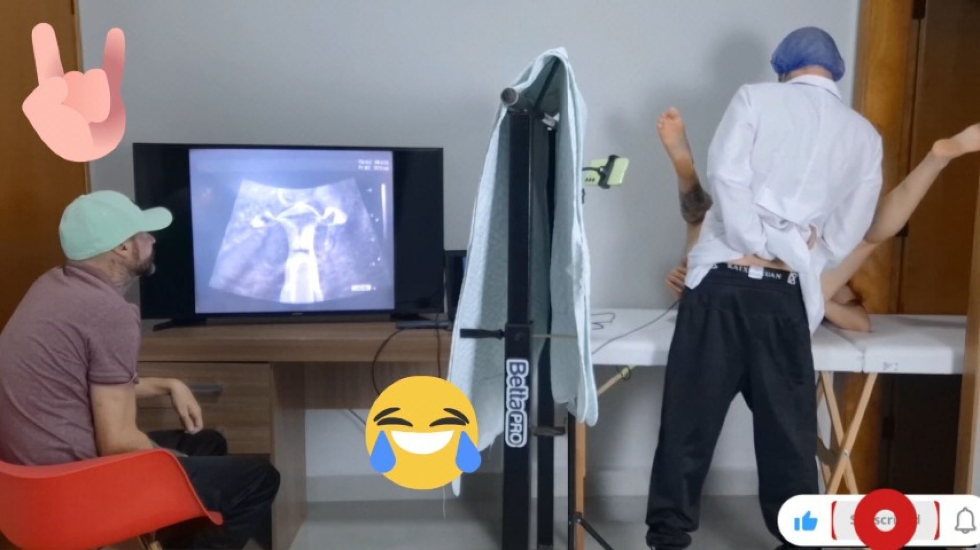 Cuckold takes his wife for an ultrasound and wife cheats on