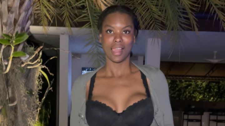 Kelsey Rose Strips Poolside to Show Her Perfect Ebony Body