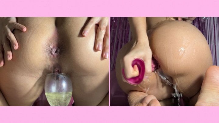 ANAL DILDO + PISSING