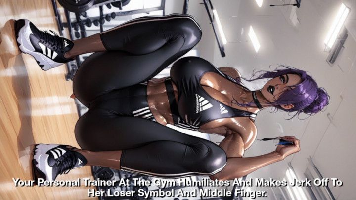 Your Personal Trainer At The Gym Humiliates And Makes Jerk O