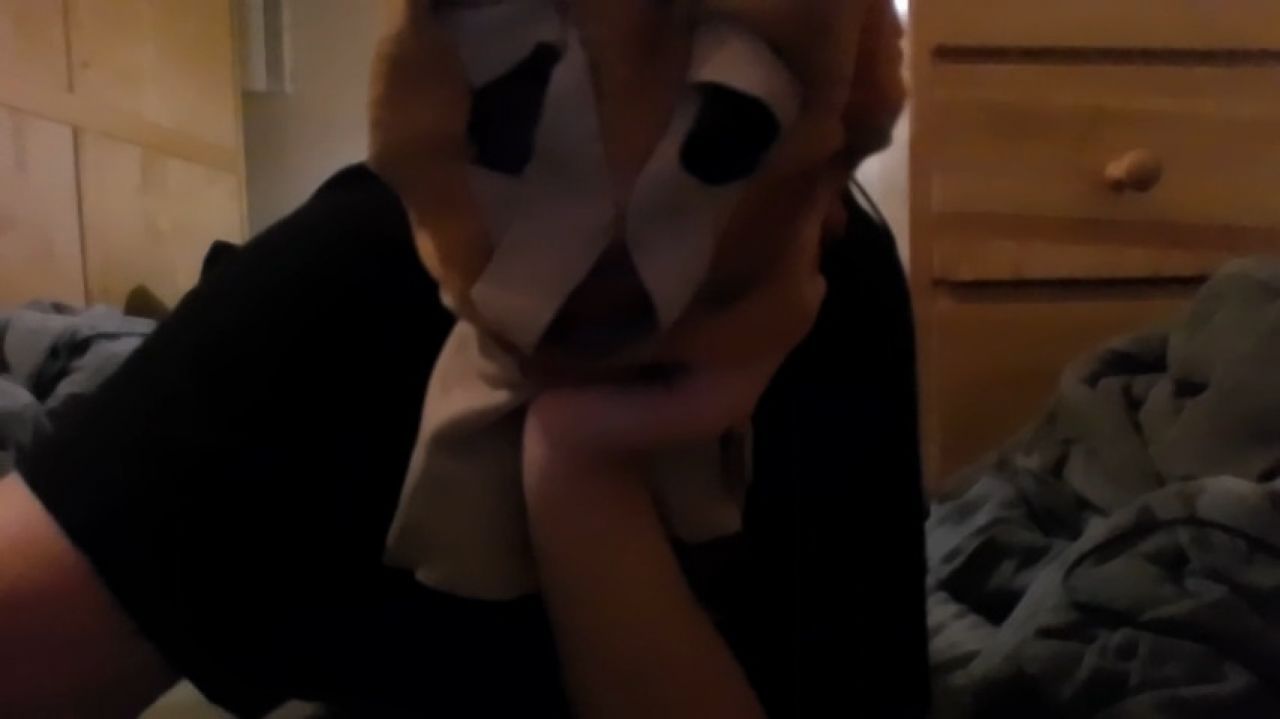 10-21-25 masked figure silently strokes your face