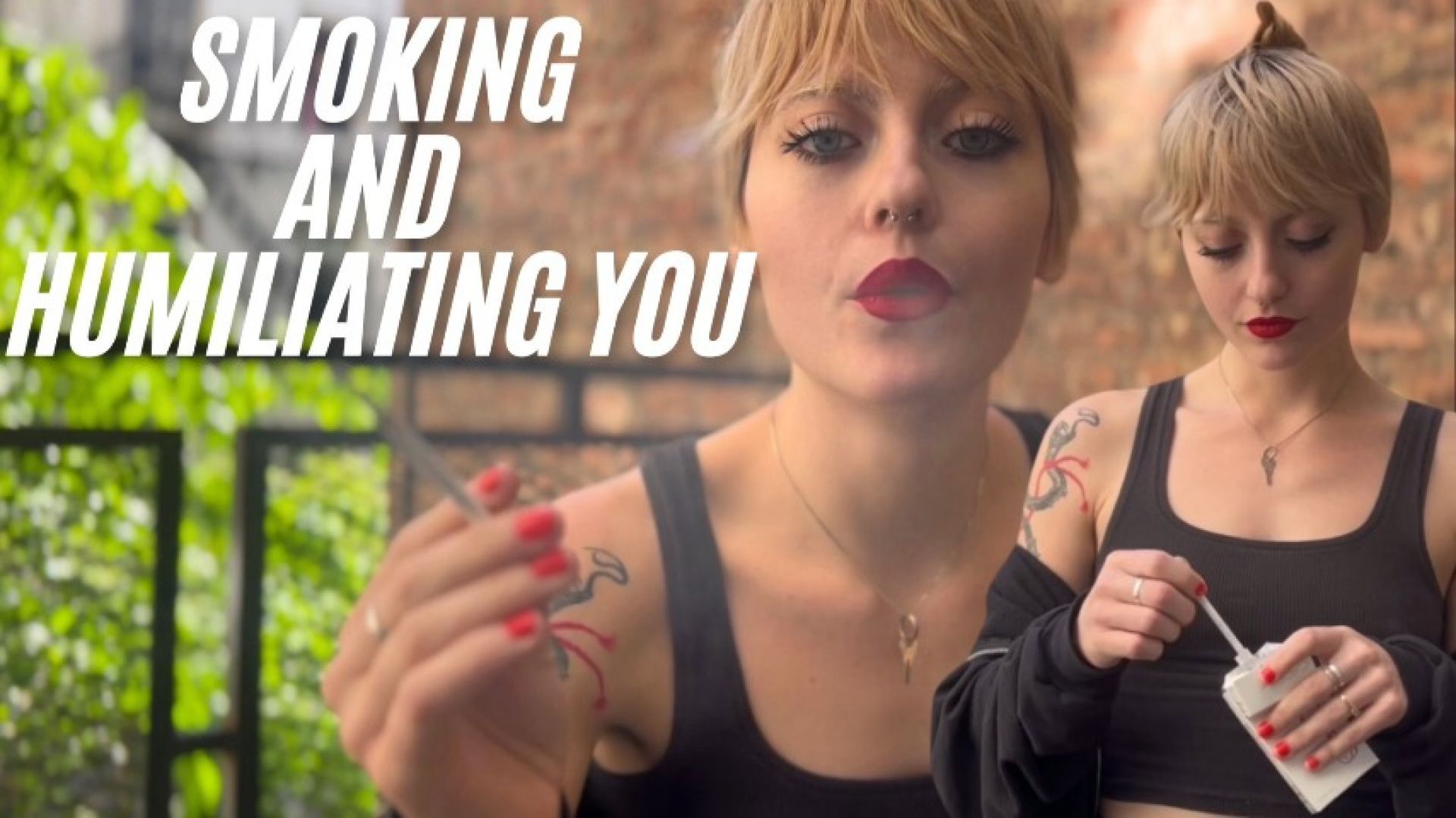 Smoking Fetish FemDom: Human Ashtray Humiliation Tease POV