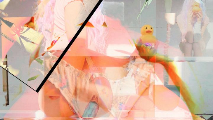 Episode 1: Cute wet girl squirts from pastel monster dildo