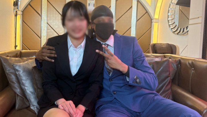 Cute Asian office lady gets hardcore Black creampie sex