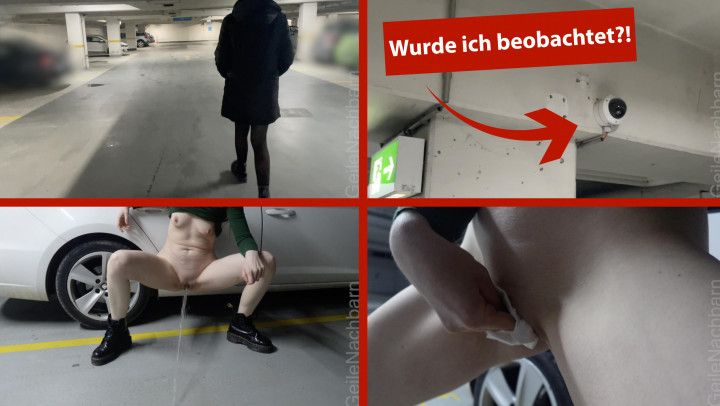 Golden Shower - Public Pissing in a Parking Garage