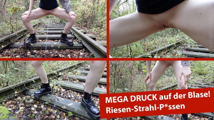 Pissing full blast onto the tracks