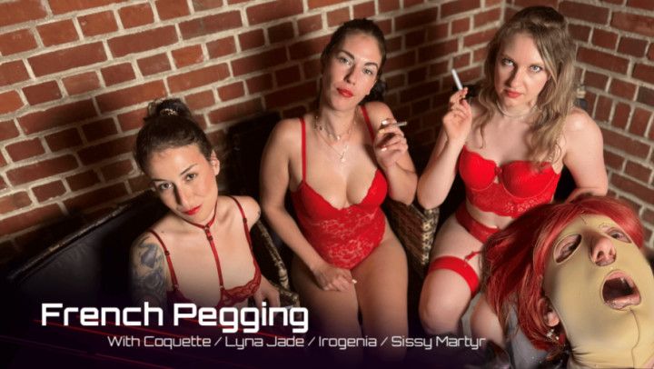 French Pegging - Smoking Dominas and Sissy human ashtray