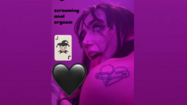 18yo Goth Clown Girl Screaming Anal Orgasm