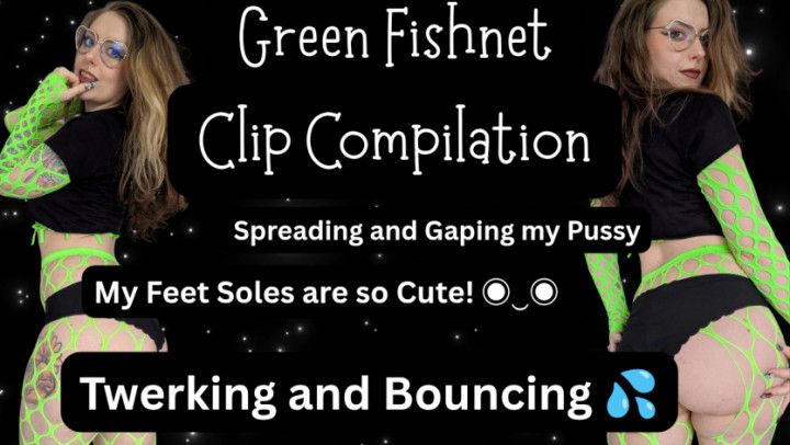 Green Fishnet Clip Compilation