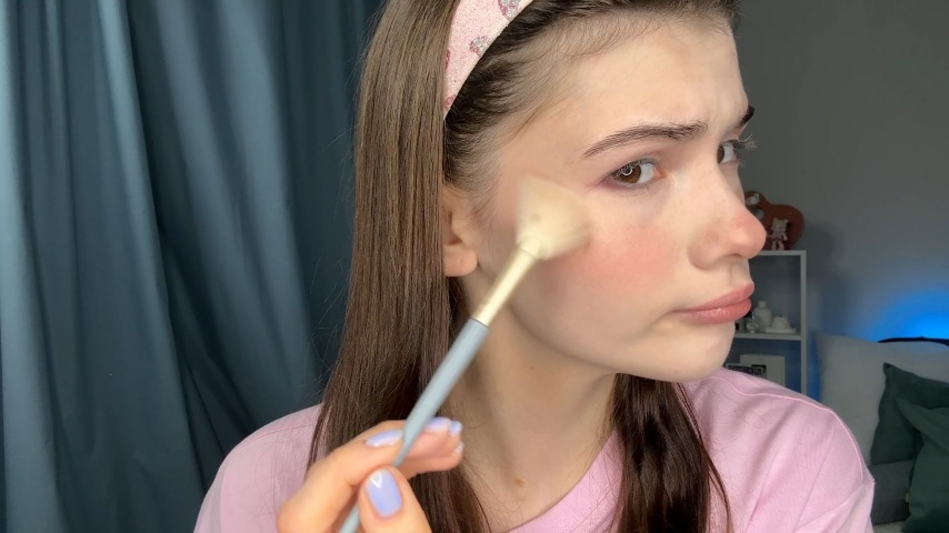 Glittering up my face