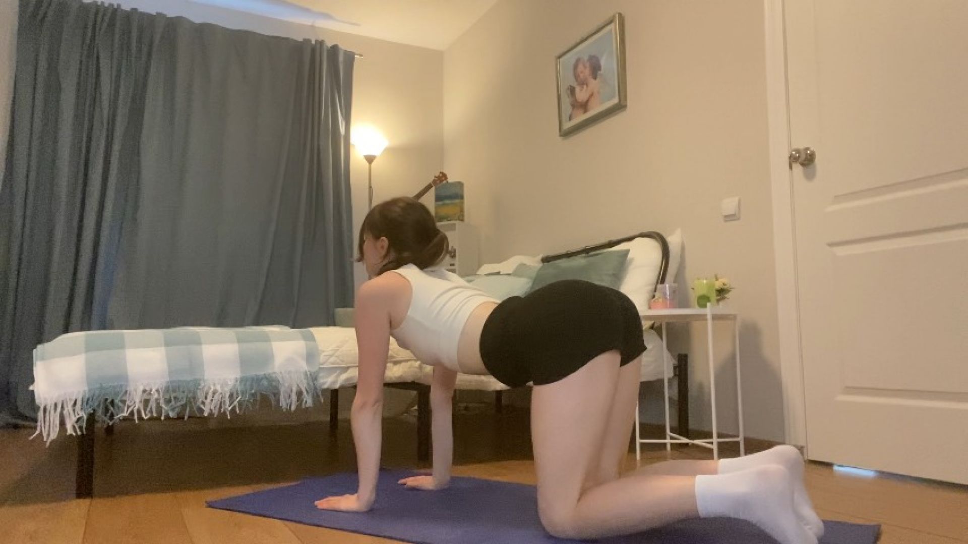 Cute stretch after waking up