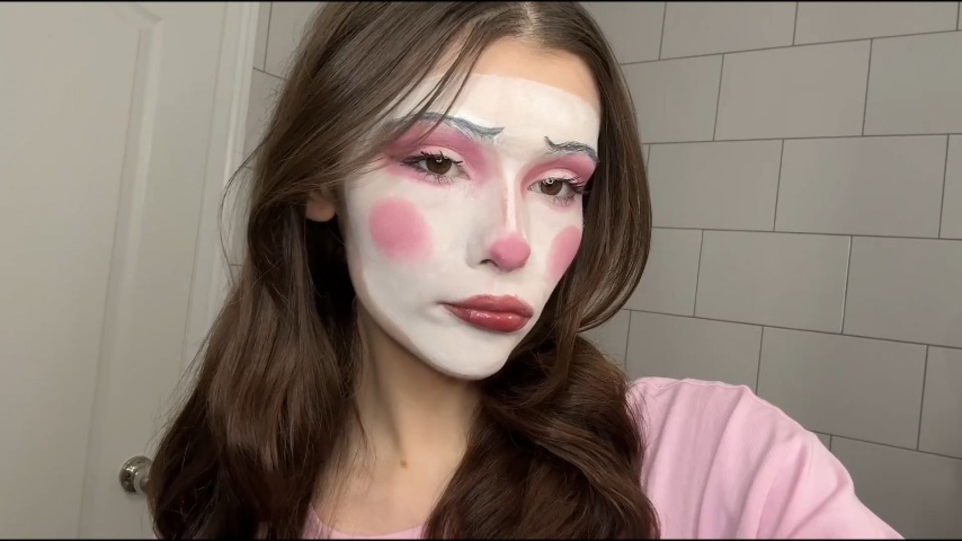 Doing Full Face Clown Makeup
