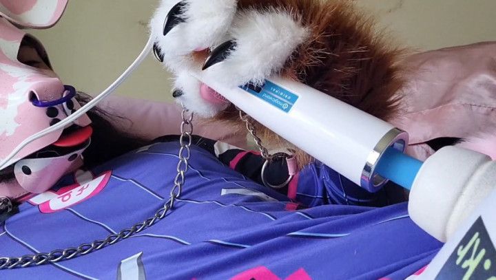 SubbyPuppy x Dva cuddling with the wand