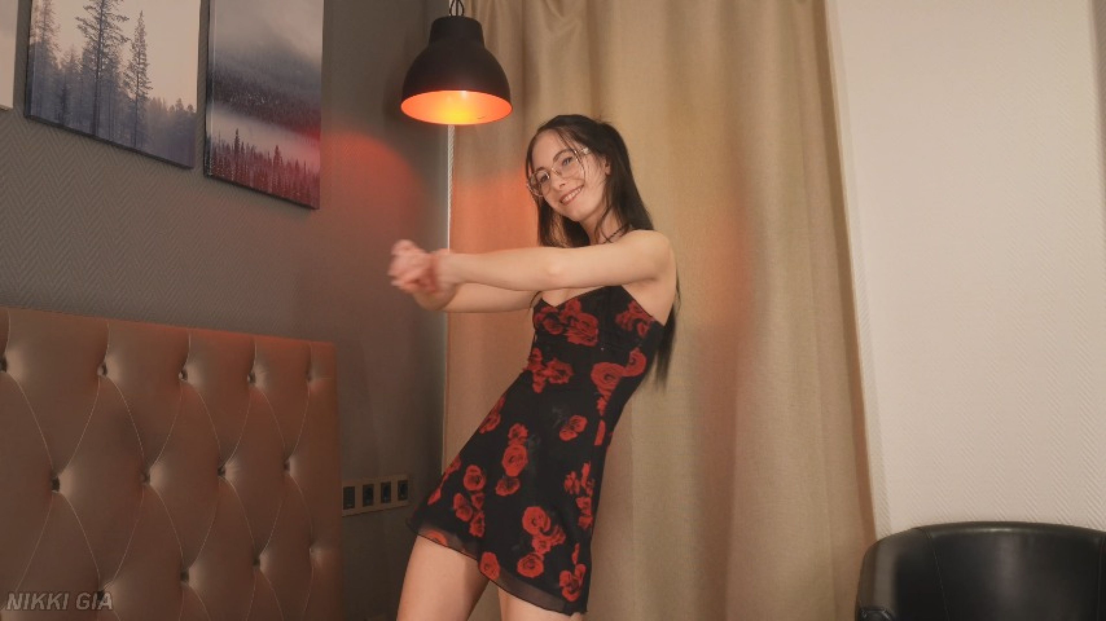 A moment of relaxation and dancing to Bad Gyal