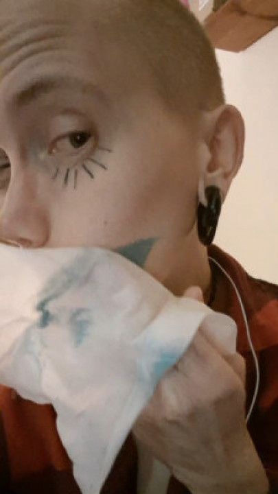 UNEDITED: clown makeup removal after live