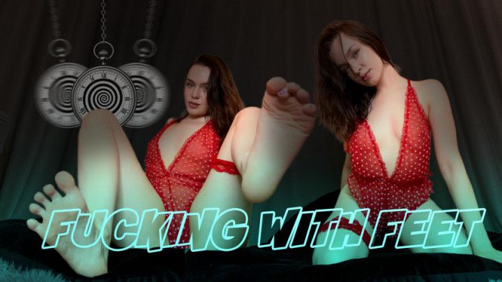 I jerk off your dick with my feet