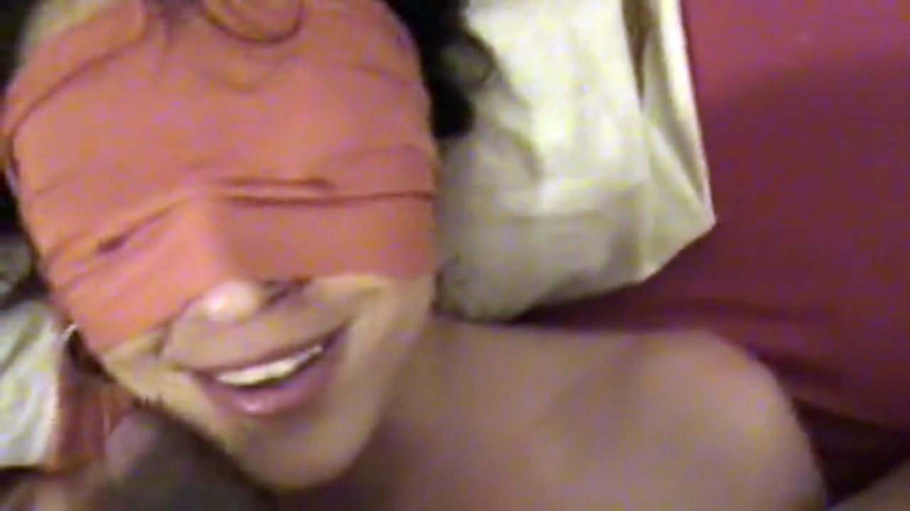 Slut blindfolded, assfucked, throatfucked - recovered vid