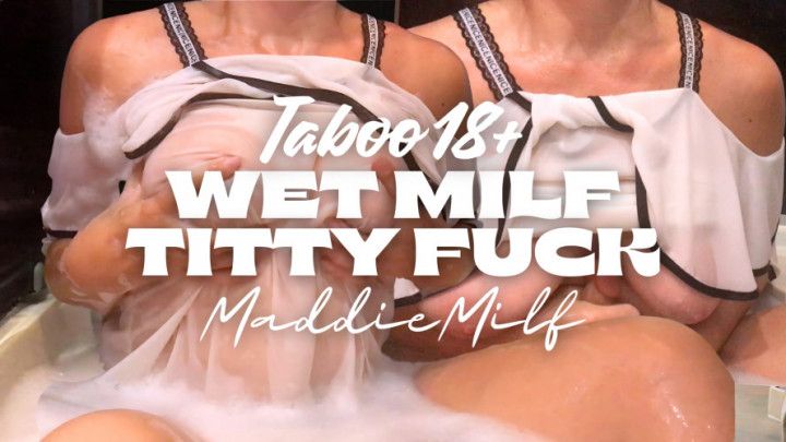 POV You Washed Step-Mom's Big Tits With Your Cock TITTY FUCK