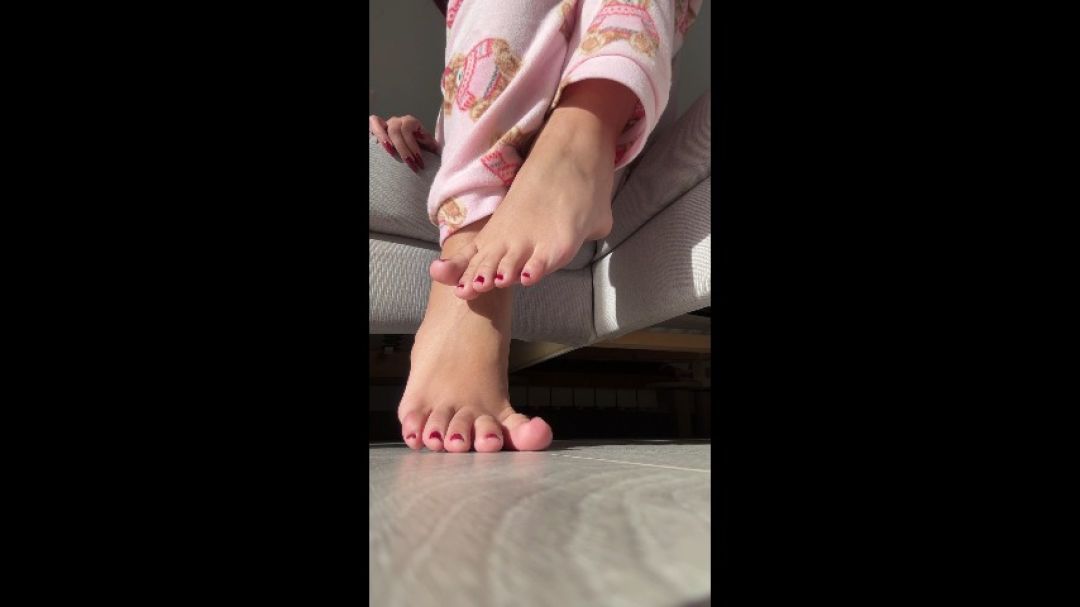 My feet and soles in pyjamas