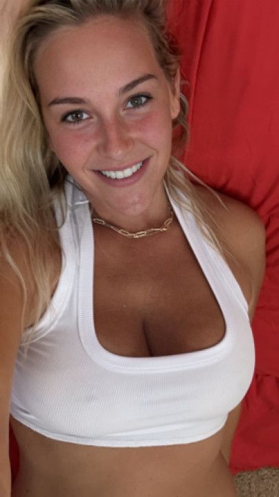 Rubbing and toying completely nude