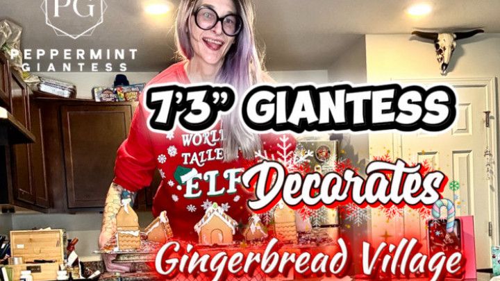 7ft3in Giantess 8-Inch Heels Decorates Gingerbread HORIZONTA