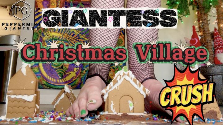 Giantess Christmas Village Slo-Mo Foot Destruction Stomping