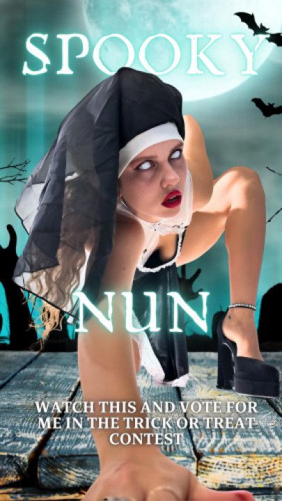 TRICK OR TREAT CONTEST - Halloween Sexy Nun Body Worship