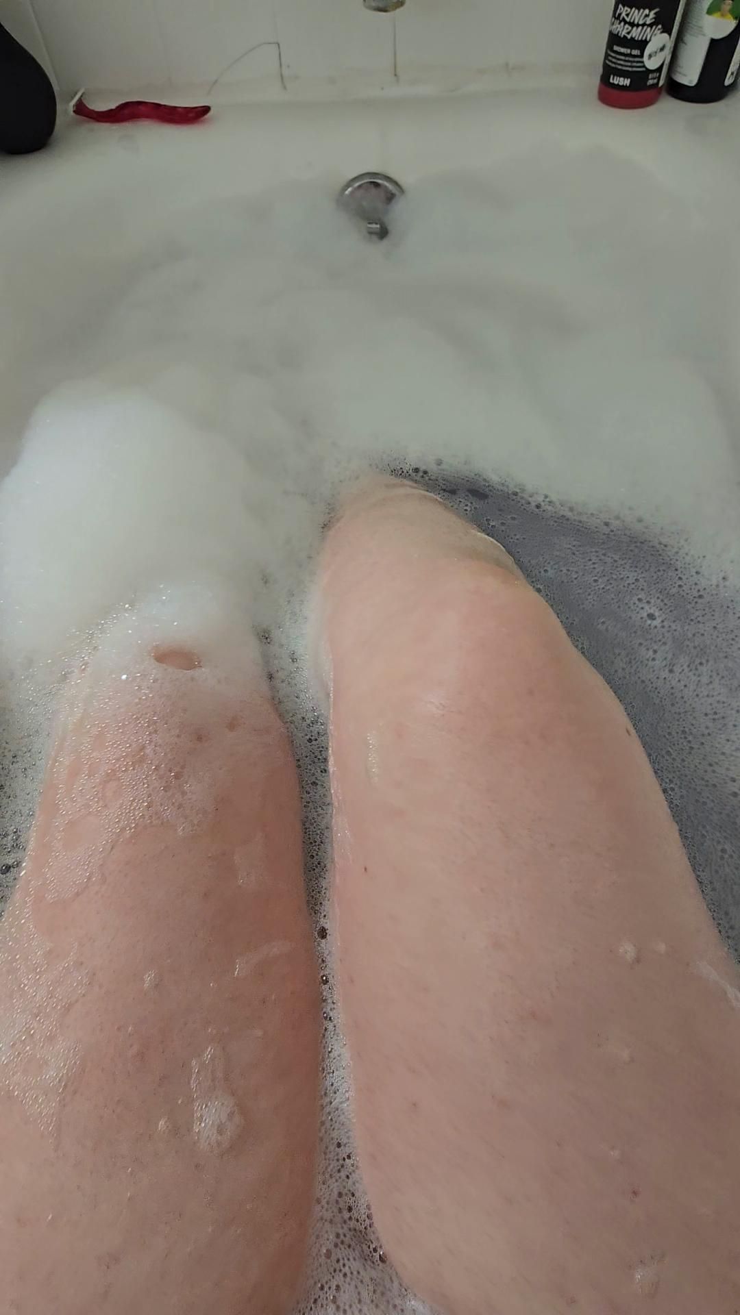 Rubbing one out in the bathtub