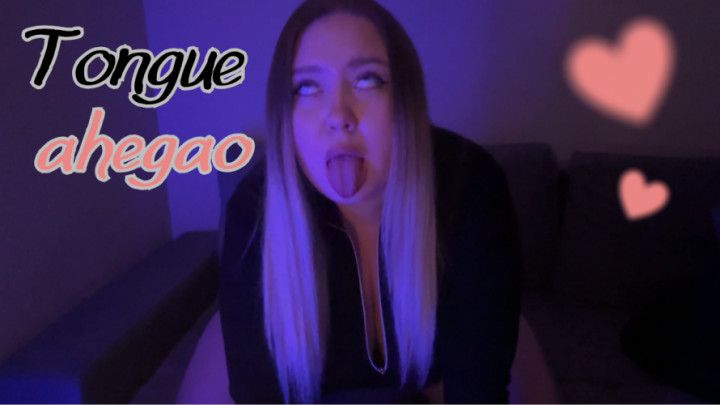 Tongue and ahegao