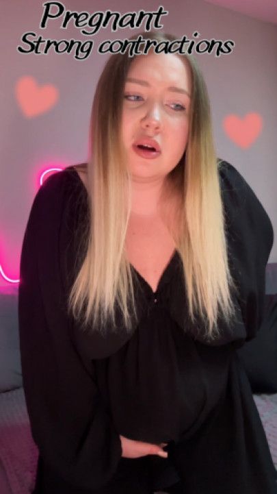 Strong contractions in a pregnant