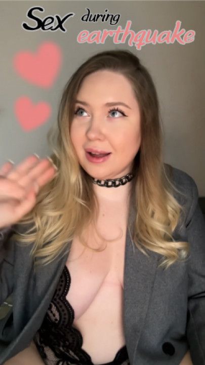 Sex during an earthquake: lots of dirty talk