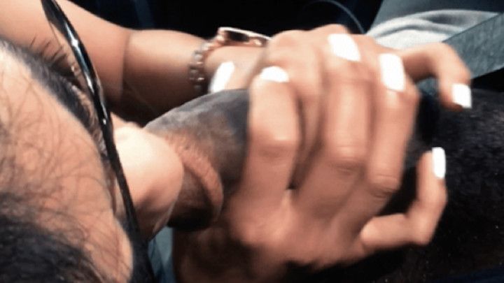 Giving My Man A Blowjob In Public &amp; Swallowing His Cum