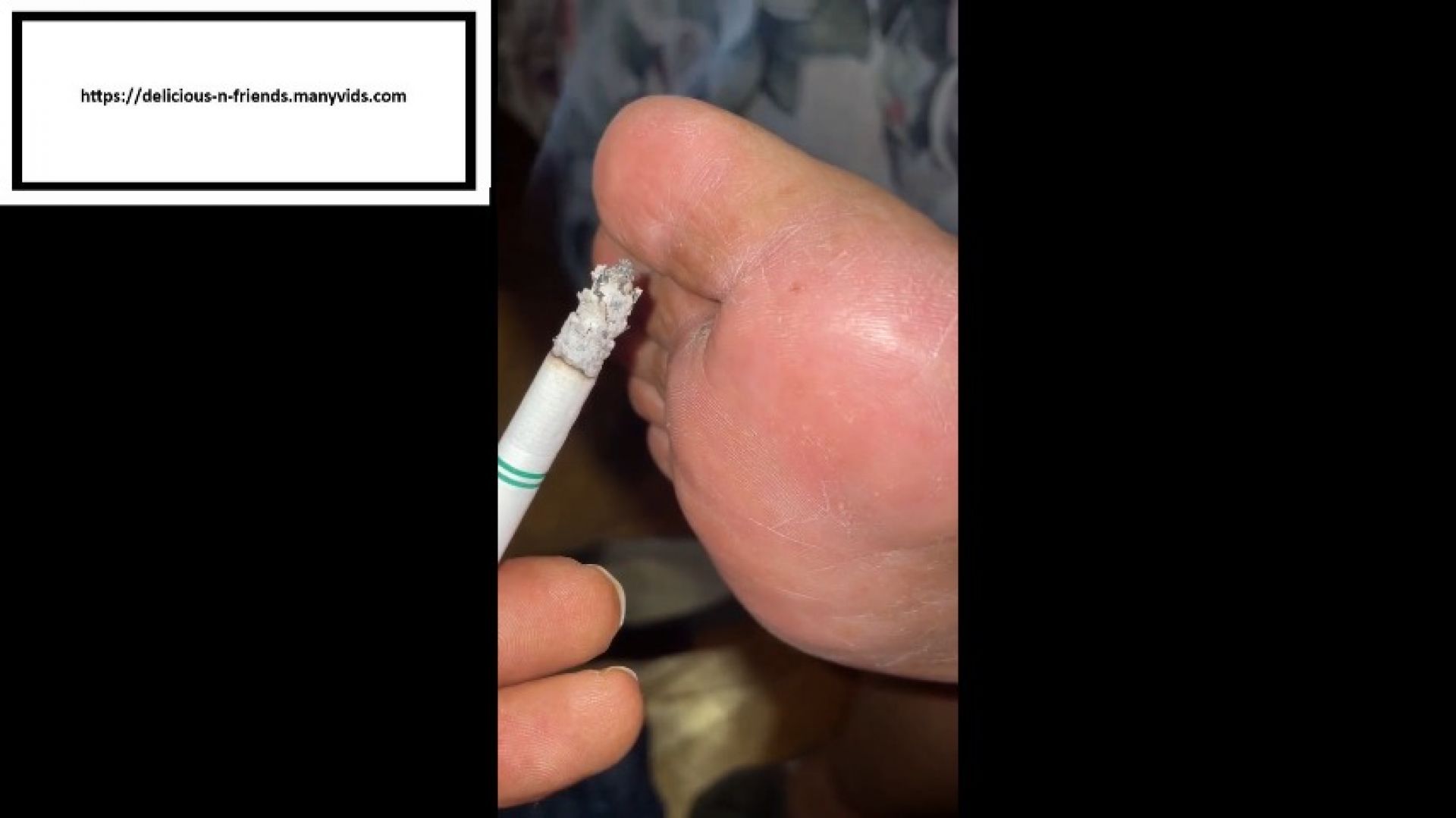 Delicious uses the cigarette heat to stop itch