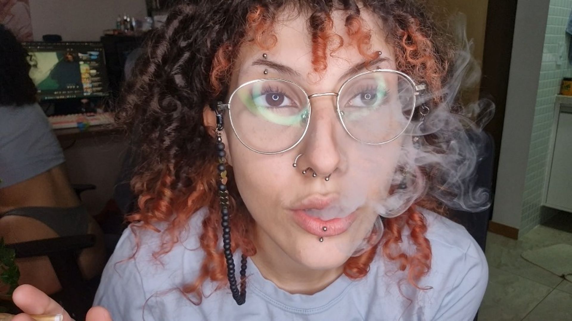 Just smoking a little