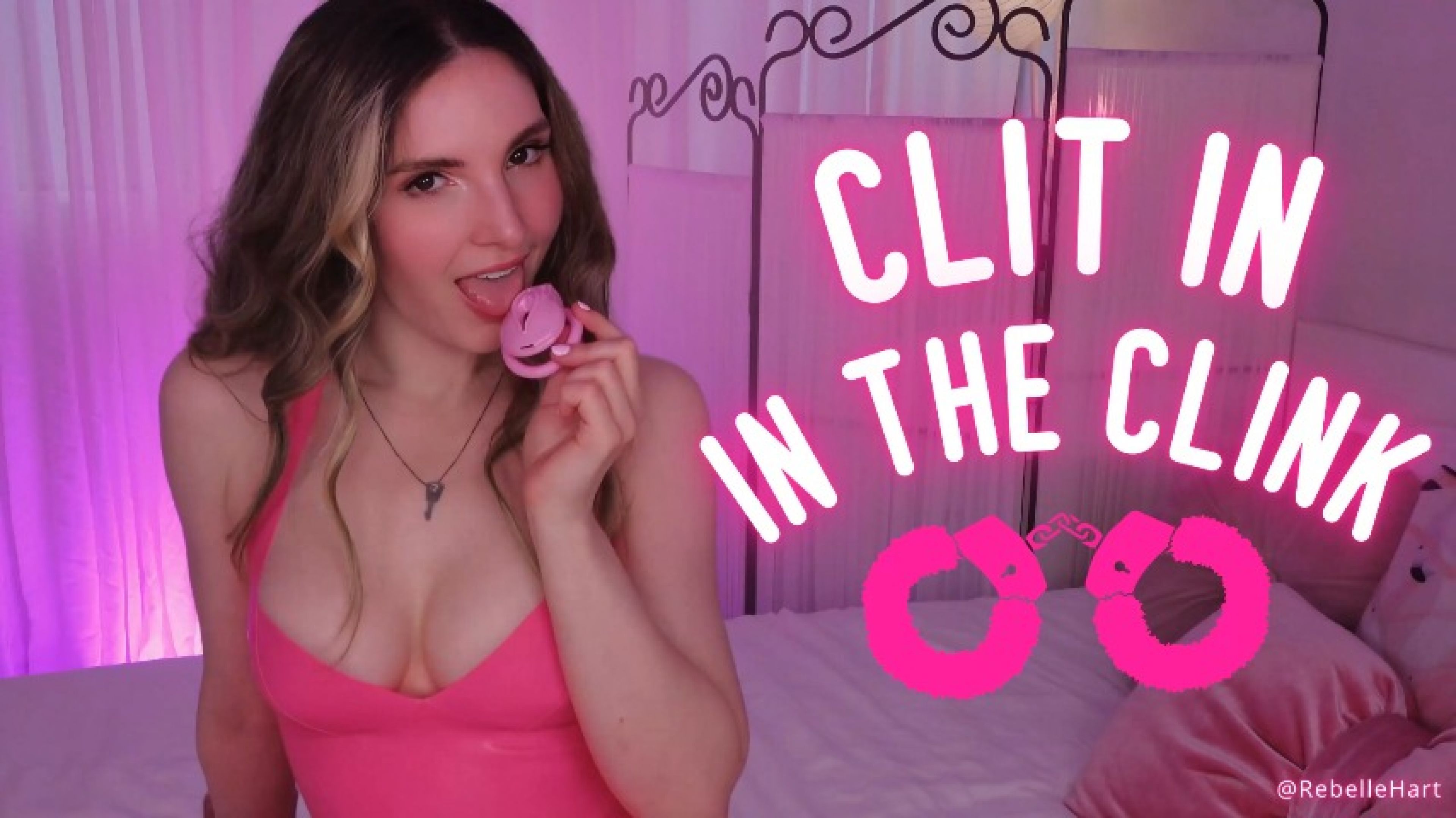 Clit in the Clink - Sissy Chastity Latex with Rebelle Hart