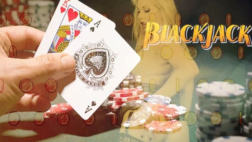 First bet in Online BlackJack! Happy win