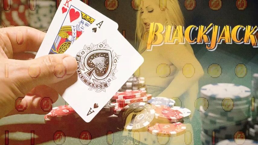 Third bet in Online BlackJack! Happy win