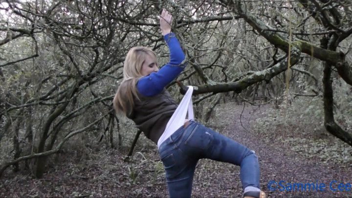 Outdoor White Full Back Panty Wedgies