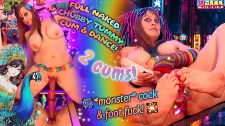Foot Fuck MONSTER COCK FUCK TUMMY NAKED Mirror Feet Fetish