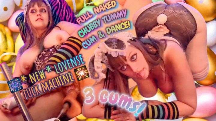 Bunny Girl 3 CUMS Bunny Buttplug TUMMY NAKED Normal Clothes