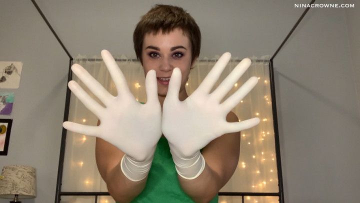 Surgical Gloves Over Mouth