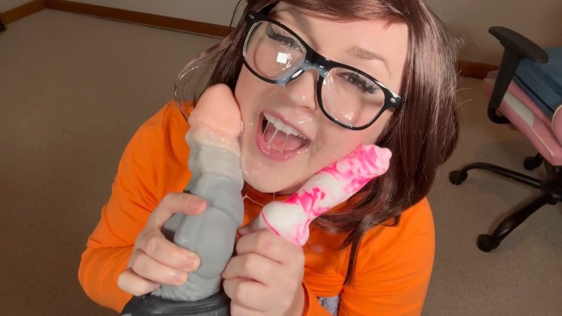 Velma is obsessed with cumshots