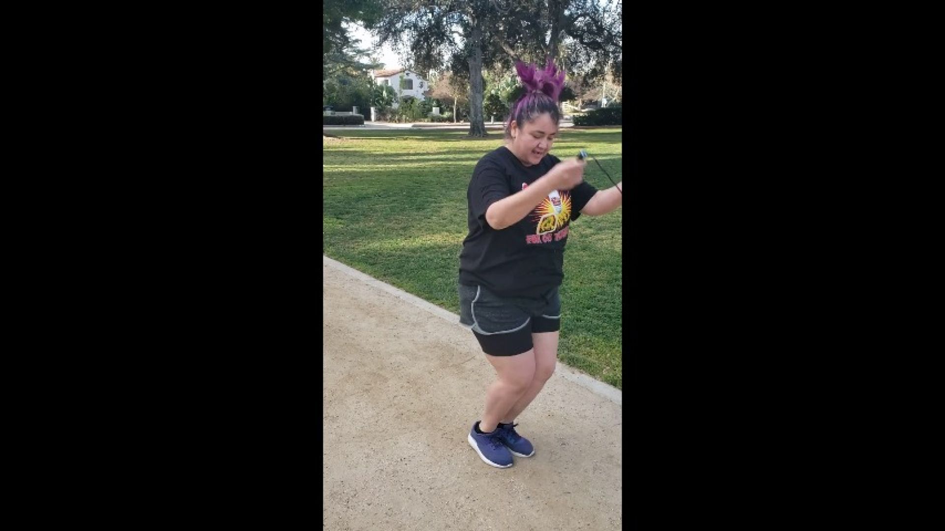 No Excuses Move! Jump Rope 300lbs BBW Jumping