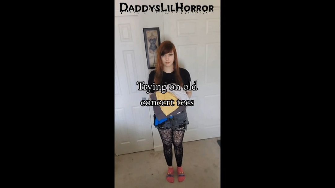 Trying On Old Concert Tees