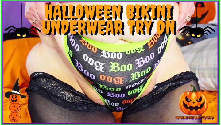 Halloween Bikini Underwear Try On BBW Big Ass Panty Fetish