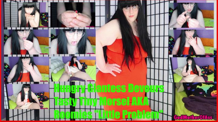 Hungry BBW Giantess Devours Roomies GF