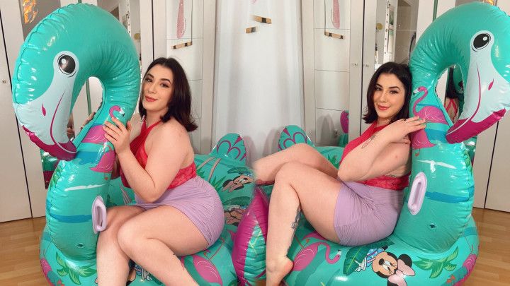 Hot Roomate Destroys your Inflatable Bestway Flamingo