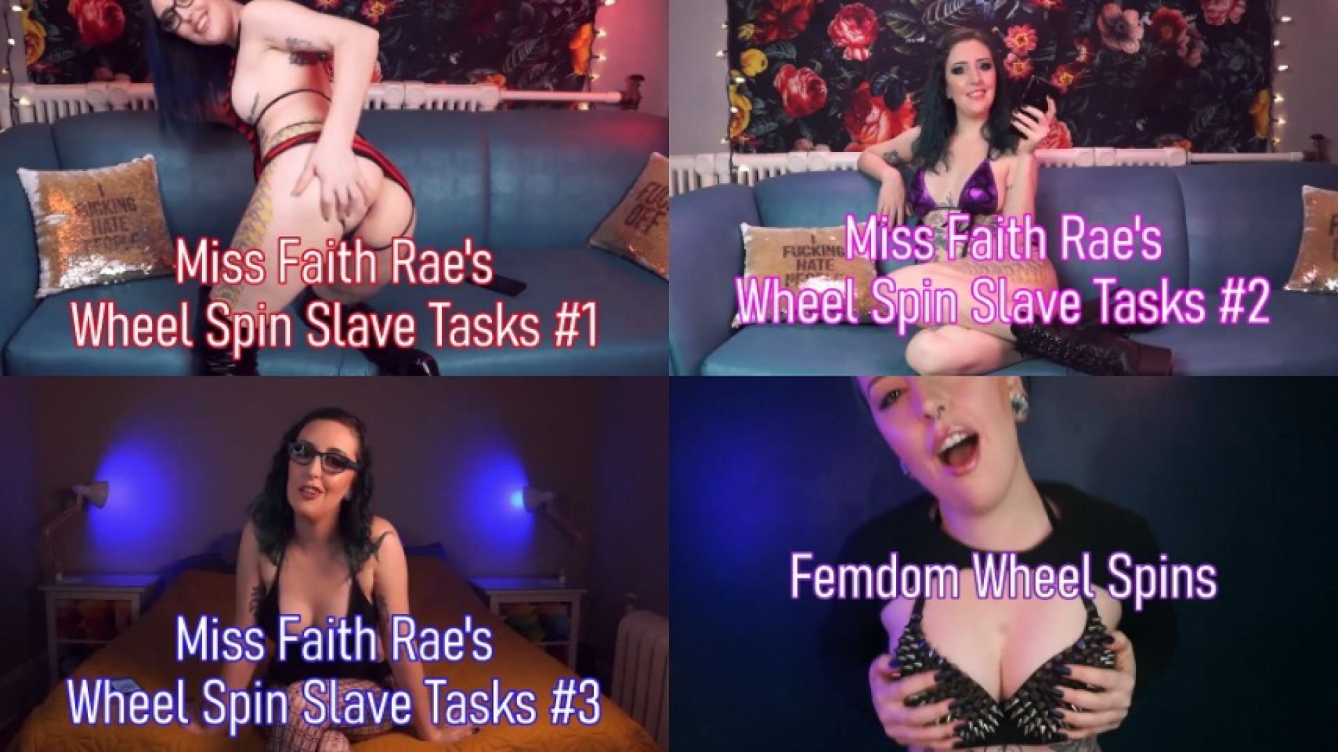WHEEL SPIN SLAVE TASKS BUNDLE #1 -25% Off Femdom Instruction